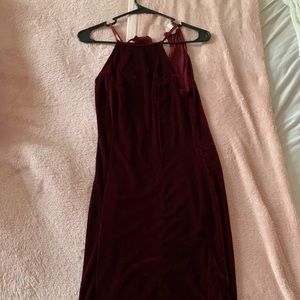 Velvet wine dress